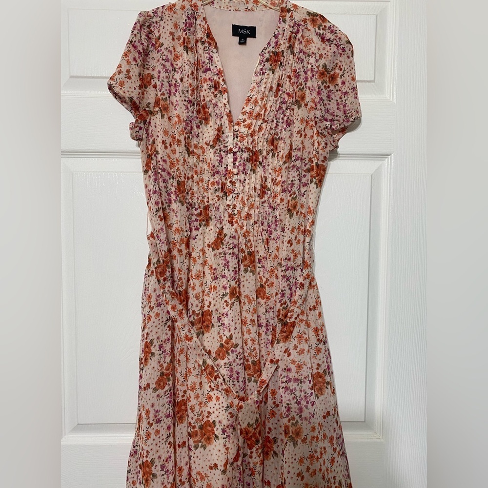 MSK Floral Print Women's Dress size 16 - Picture 3 of 8
